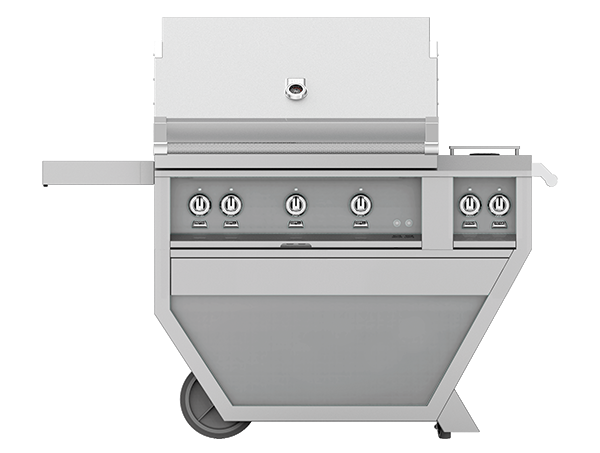 Hestan 36" Grill & Deluxe Cart 2 Trellis Burners 1 Sear Burner D - Natural Gas - Bora Bora Blue