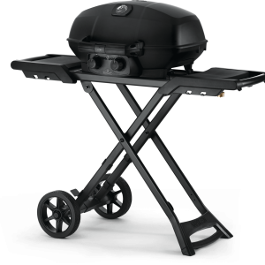 PHANTOM TravelQ PRO 285 Portable Gas Grill with Scissor Cart, Black