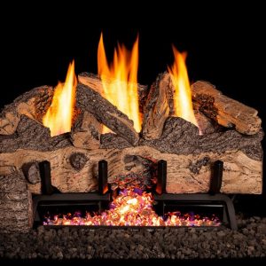 Real Fyre 24" Charred Gnarled Split Log Set