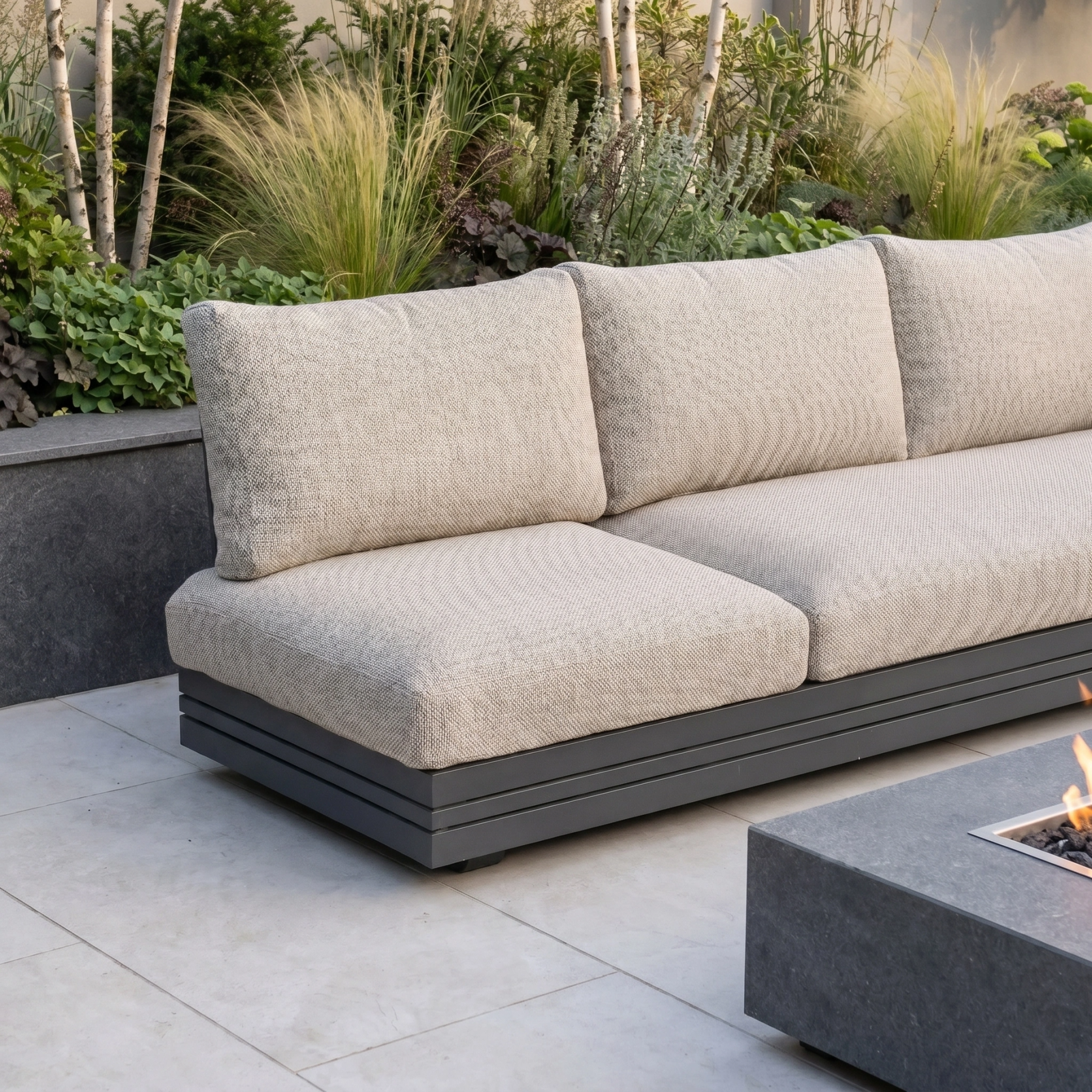 Savona 3 Seat Sofa with Sun Lounger Feature in Truffle