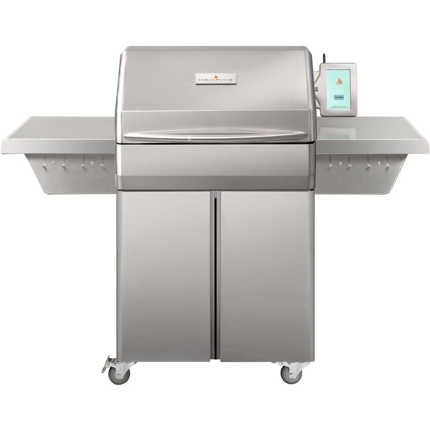 Memphis Pro ITC3 28-Inch Stainless Steel Freestanding Wood Fire Pellet Smoker Grill w/ WiFi - VG0001S