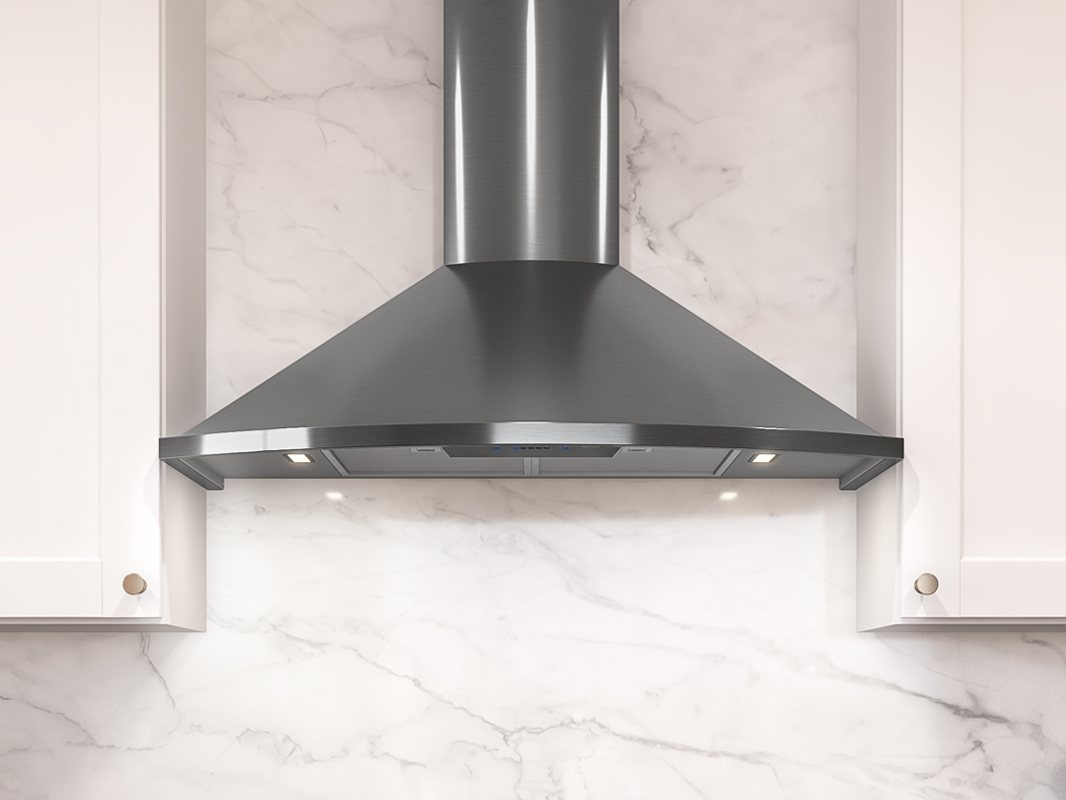 Zephyr Savona Chimney Hood 36" LED 600CFM Blk SS